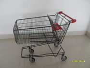 Cina 135L Metal Wire UK Shopping Cart With 4x5inch swivel flat TPE black casters perusahaan