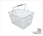 Durable Mesh Handing Metal Shopping Basket Dengan Double Handles 400x300x220mm