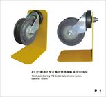 Cina TPE Double Flakes Swivel Elevator Trolley Plain Bearing Castor Wheels , Diameter 100mm perusahaan