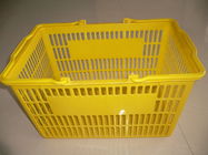 Cina Portable Handheld Yellow Plastic Shopping Basket / Single Carry Handle Baskets perusahaan