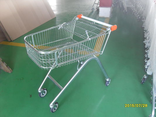 Cina European Style 71L Shopping Trolley Cart Metal With Swivel Casters pabrik