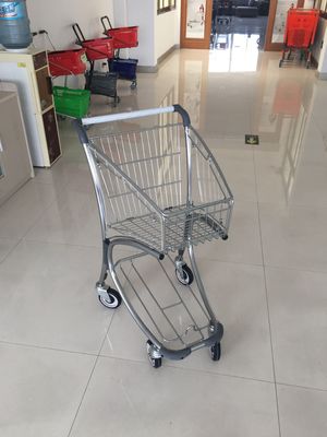 Cina Q195 Low Carbon Steel Supermarket Shopping Trolley Digunakan Dalam Airport Free Duty pabrik