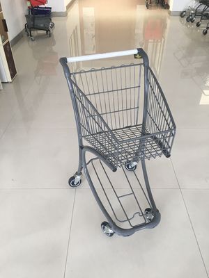 Cina 40 Liter Steel Tube Grocery Store Shopping Cart Untuk Supermarket Bandara pabrik