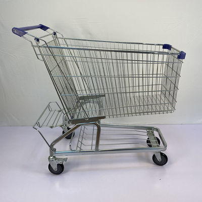 Beli 240L Powder Coated Grocery Shopping Trolley Carbon Steel Q195 Troli Belanja Eceran online manufacture