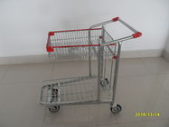 Cina Steel Tube Material Warehouse Trolley With Handle Logo Printing And 4 Swivel Flat 5 Inch TAPE Casters perusahaan