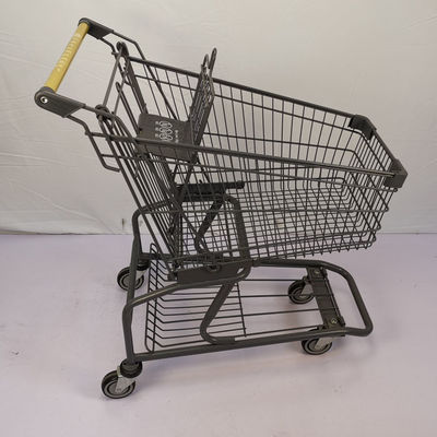 Beli American Grey 60L Small Shopping Trolley Zinc Powder Coating Ringan online manufacture