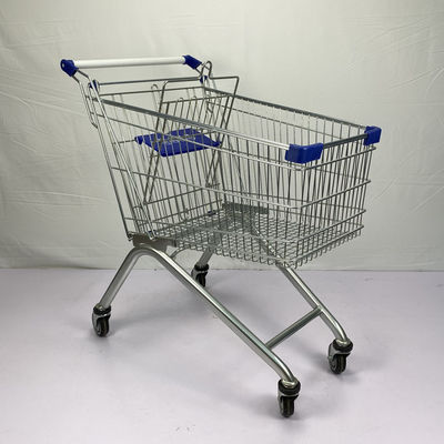 Beli Trolley Belanja Eropa Biasa 125L Keranjang Belanja Supermarket Baja Kapasitas Pemuatan 110Kg online manufacture