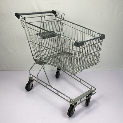 Beli Australian Style 150L Supermarket Shopping Trolley Metal Grey Chain Store Shopping Cart CE online manufacture