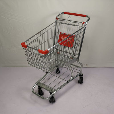 Beli Keranjang Belanja Toko Kelontong Logam 60L Kecil Dengan Roda PU online manufacture