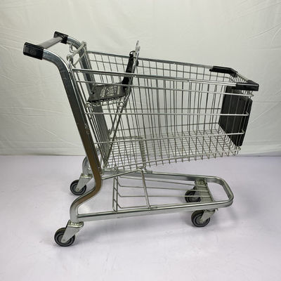 Beli Keranjang Belanja Baja Logo yang Dapat Disesuaikan 125L Keranjang Belanja Supermarket online manufacture