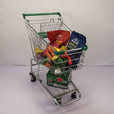 Beli 100L American Steel Shopping Cart Chain Store Shopping Cart Dengan Roda Lift online manufacture