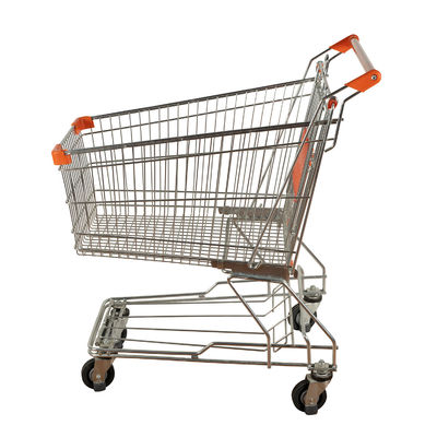 Beli Asia Style Best-Selling Supermarket shopping Trolley 125L Kapasitas Besar Metal Mesh Cage Powder Coating online manufacture