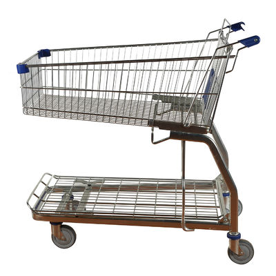 Beli Kandang Jaring Kawat Logam Panjang Supermarket Gerobak Tangan Toko Kelontong Besar Dengan Grosir Chassis online manufacture