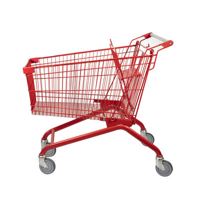 Beli Red 180L European Style Shopping Cart Supermarket Trolley Kapasitas Besar Grosir online manufacture