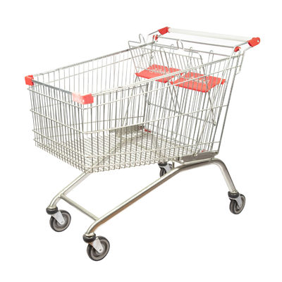 Beli Trolley Belanja Bergaya Eropa 275L Dengan Kursi Anak Ganda online manufacture