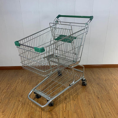 Beli 125L Retail Grocery Carts Gaya Amerika Supermarket Shopping Trolley online manufacture