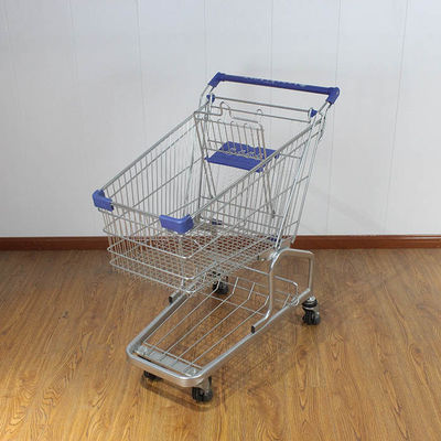 Beli 100L toko kelontong Rolling Trolley Baja Powder Coating Jenis Jerman Baja Keranjang belanja online manufacture