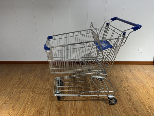 Beli Troli Belanja Lipat Baja Powder Coating Logam 125L untuk Bantuan Belanja Supermarket online manufacture