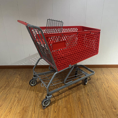 Beli 180L Plastik Supermarket Hypermarket Shopping Hand Trolley online manufacture
