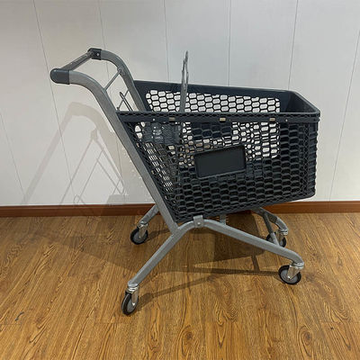 Beli 100L Galvanized Plastic Steel Metal Store Shopping Trolley Carts with Wire online manufacture