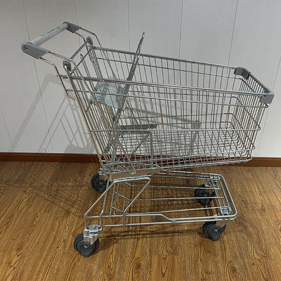 Beli 150L Store storage Chromed Asian Markte Supermarket Shopping Trolley
 online manufacture