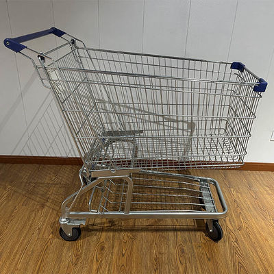 Beli 240L Large Capacity Convenience Store Grocery Carts Metal Durable German type Steel Shopping Cart pembuatan online
