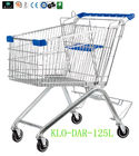 125L Balita Supermarket Logam Dengan Rak Bir / 4 Putar 4 Inch PU Wheel