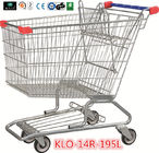 Cina 195L American Zinc Plated Wheeled Grocery Shopping Trolley dengan Anti UV Handle Cap perusahaan