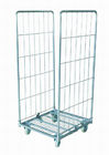 Movable Retail Shop Equipment Steel Wire Mesh Storage Cage With Wheels