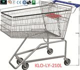 Cina Flat Basket Wire Mesh Metal Shopping Carts With PVC , PU , TPR Wheels perusahaan