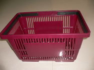 Cina Stackable Large Grocery Plastic Shopping Basket With Double Handles perusahaan