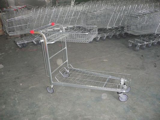 Cina Supermarket cargo Warehouse Trolley with foldable basket and customized logo pabrik