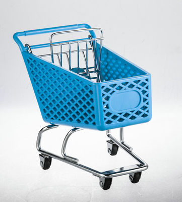 Cina Wheeled shopping trolley With metal base and back gate in chrome plated pabrik