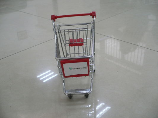Cina Mini shopping cart trolley with company sticker with plastic advertising board pabrik