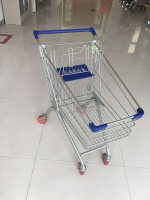 Cina Steel Supermarket Grocery Shopping Cart Dengan Zinc Plating Clear Powder Coating pabrik