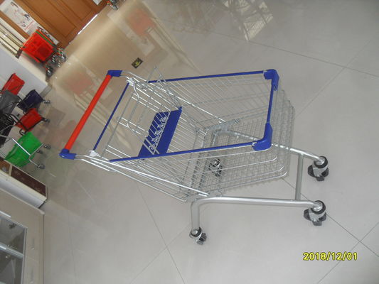 Cina Anti UV Bagian Plastik Trolley Belanja Sayuran Untuk Supermarket, Easy Push Hanle pabrik