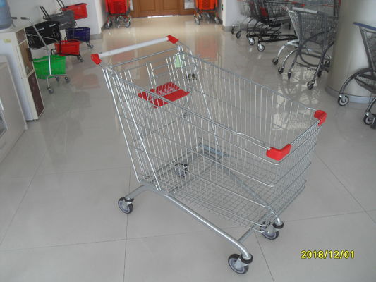 Durable 240 L Large Grocery Shopping Cart, 4 Wheeld Wire Shopping Trolley