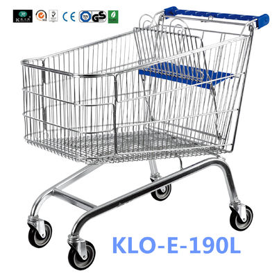 Cina Unfoldable 190 Liter UK Shopping Cart / Metal Shopping Carts For Kids pabrik