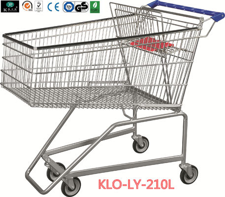 210L Grocery Disabled Shopping Trolley Dengan Base Grid / 2 Years Warranty